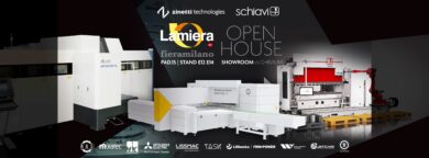 A Ghisalba (BG), si terrà l’Open House ufficiale all’interno del nuovo showroom del Gruppo Zinetti con dimostrazioni dal vivo, consulenze e tecnologie di taglio, piega e punzonatura in funzione.