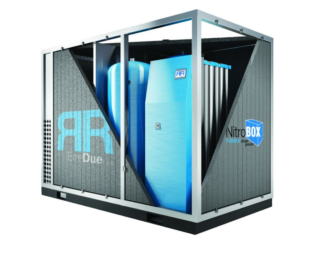 NitroBOX di ErreDue è capace di produrre autonomamente l’azoto necessario al taglio.