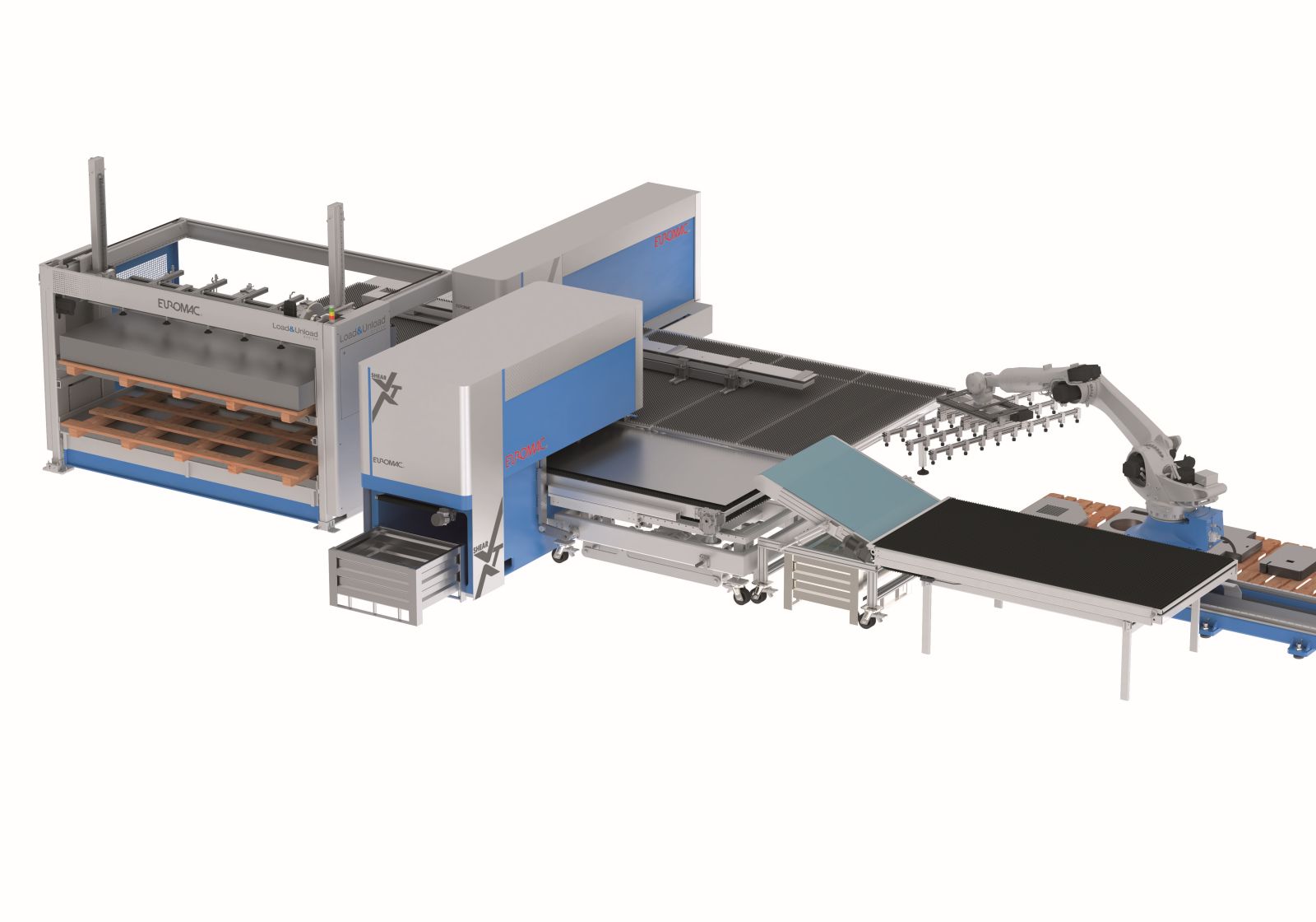 All’avanzata ed apprezzata punzonatrice XT, Euromac abbina ora anche una soluzione di cesoiatura/tranciatura per lamiera per proporre al mercato Shear XT, una combinata in grado di gestire in modo rapido, conveniente e preciso un ampio numero di lavorazioni in una sola macchina o linea automatica.