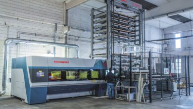 Per rispondere alle proprie esigenze produttive, OMALL ha scelto due macchine di taglio laser fibra L5 equipaggiate di magazzino a torre LTWS e automazione per il carico e lo scarico del materiale.