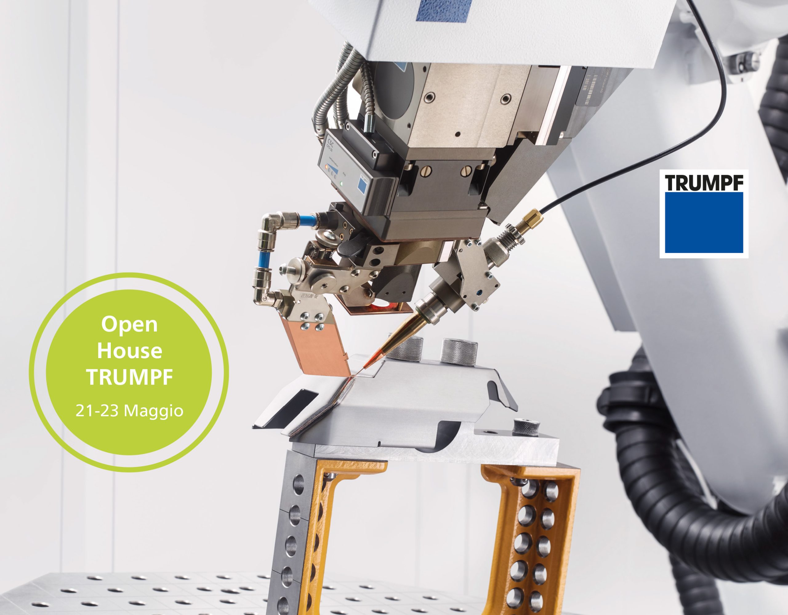 TRUMPF vi aspetta a Buccinasco (MI) dal 21 al 23 maggio all'Open House per po ter provare soluzioni di saldatura rapide e precise, grazie alla Trulaser Weld 5000