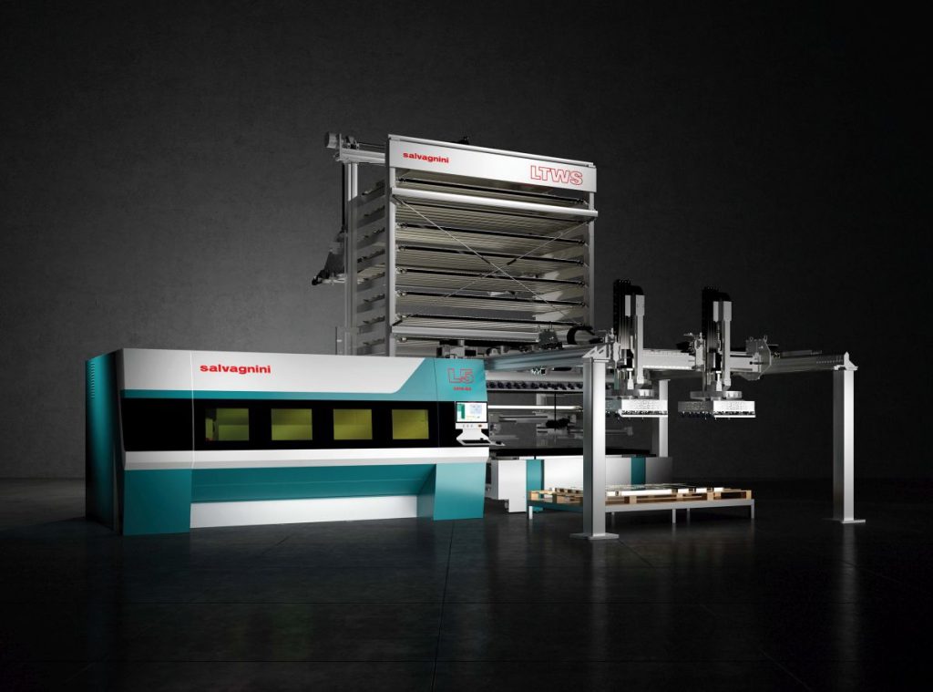 Il sistema di taglio laser L5 di Salvagnini con sorting automatico MCU.
