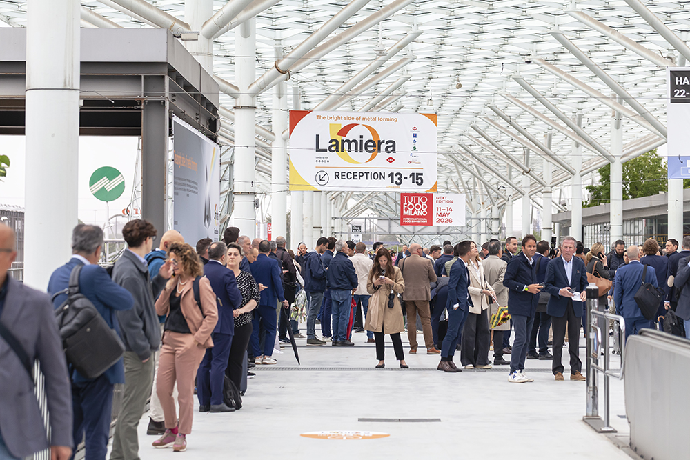 La ventiquattresima edizione di LAMIERA si terrà dall'11 al 14 maggio 2027 presso fieramilano Rho.