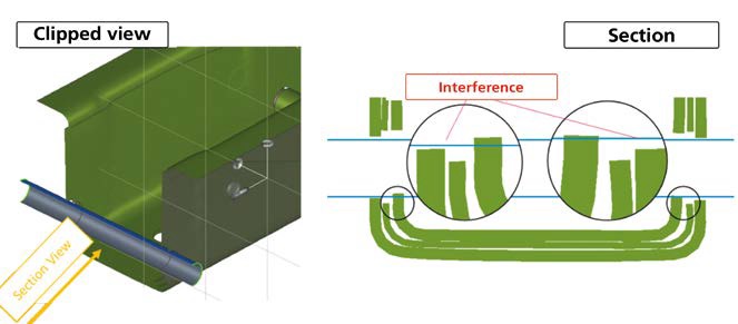 Figura 6 – Simulazione di assemblaggio con geometria di componenti scansionati.