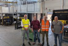 Da sinistra: Alberto Facchinelli di Cabek, Michele Norani di Norani, Stefano Finotti di Roboteco-Italargon e Mirco Righetto di Norani.