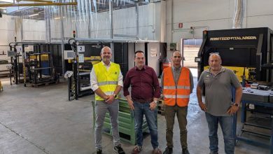 Da sinistra: Alberto Facchinelli di Cabek, Michele Norani di Norani, Stefano Finotti di Roboteco-Italargon e Mirco Righetto di Norani.