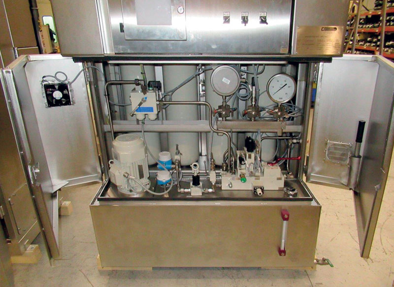 Centrale idraulica per valvole di regolazione.