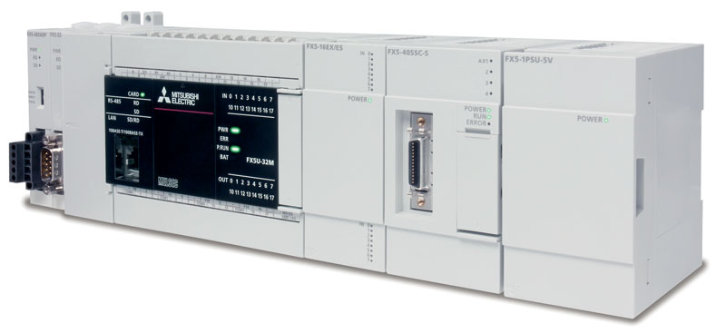 The iQ-F compact automation platform features two Simple Motion Modules, FX-40SSC-S with 4 axes or FX80SSC-S with 8 axes.