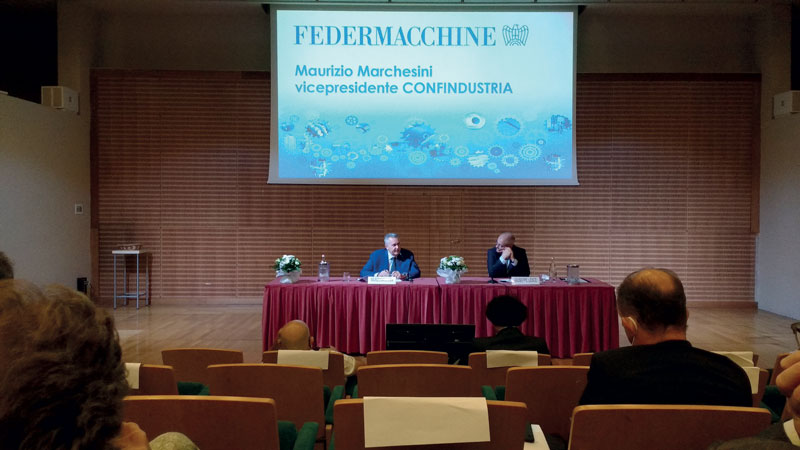 Maurizio Marchesini, vicepresidente di CONFINDUSTRIA ha fatto il punto sul concorso delle filiere e delle PMI allo sviluppo del comparto nazionale dei beni strumentali. Maurizio Marchesini, vicepresidente di CONFINDUSTRIA ha fatto il punto sul concorso delle filiere e delle PMI allo sviluppo del comparto nazionale dei beni strumentali.