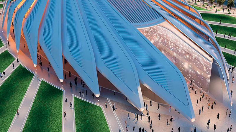 Il sistema di movimentazione delle ali del Padiglione degli UAE all’Expo Dubai 2021 è realizzato da impianto oleodinamico di Duplomatic MS.