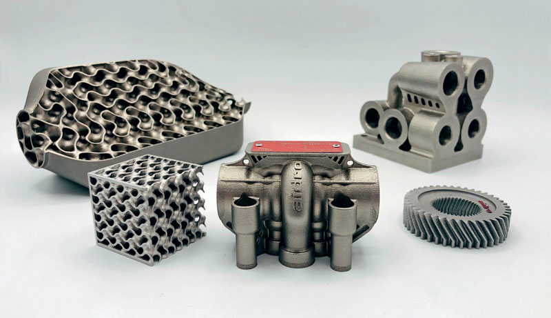 Alcuni componenti prodotti da Aidro con l’Additive Manufacturing.