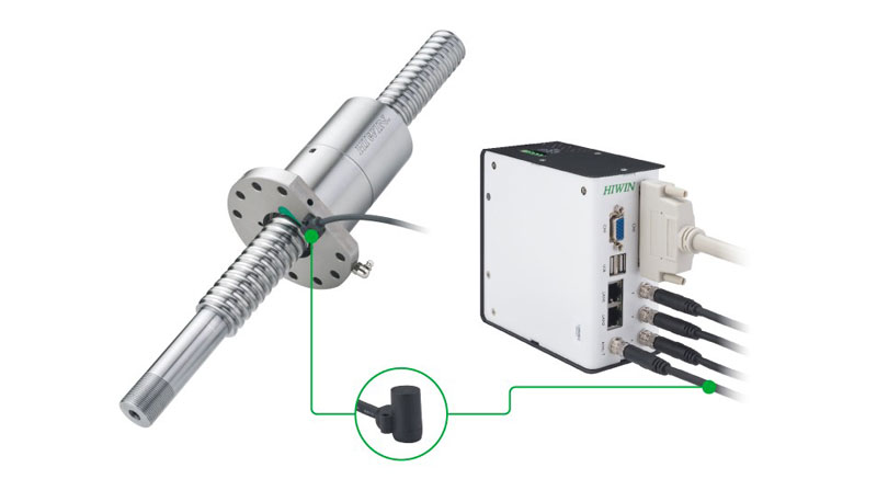 La vite intelligente i4.0BS® di Hiwin è in grado di elaborare misure (vibrazioni e temperatura).