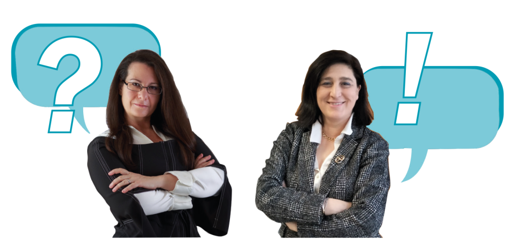Domande di Nicoletta Ghironi – General Manager Passion Minds Europe (sx) e risposte a cura di Micaela Caserza Magro – Direttore Tecnico di GFCC (Genoa Fieldbus Competence Center) (dx).