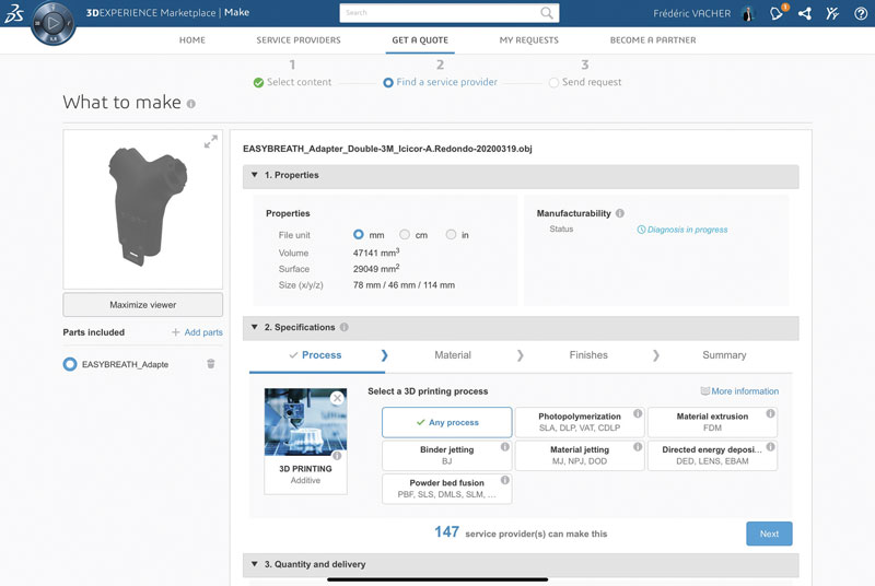 Le startup hanno accesso ad applicativi di ingegneria collaborativa sulla piattaforma 3DEXPERIENCE, servizi di marketplace manifatturieri e consulenza degli esperti di Dassault Systèmes e della comunità del 3DEXPERIENCE Lab. (Foto: Copyright Dassault Systèmes).