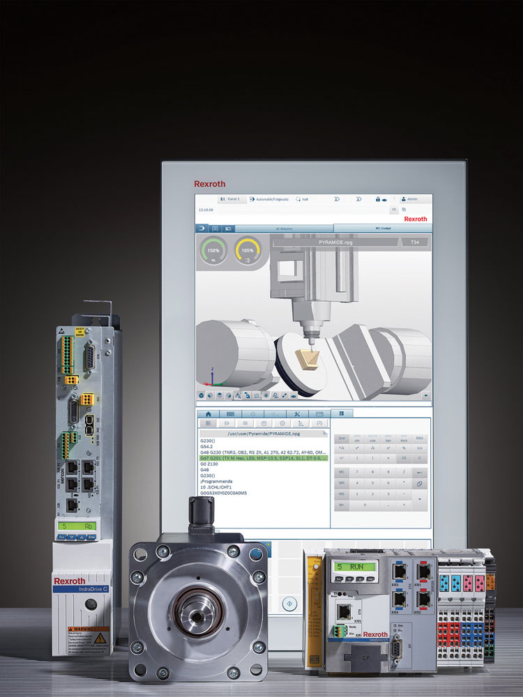 Diversi costruttori hanno già virtualmente sviluppato tante tipologie di macchine utensili introducendo il Digital Twin (Gemello Digitale) che nel caso di Bosch Rexroth è reso possibile grazie alla piattaforma software Indraworks per MTX. Diversi costruttori hanno già virtualmente sviluppato tante tipologie di macchine utensili introducendo il Digital Twin (Gemello Digitale) che nel caso di Bosch Rexroth è reso possibile grazie alla piattaforma software Indraworks per MTX.