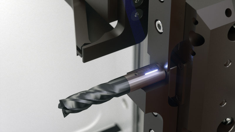 Marcatura laser sul gambo dell’utensile.