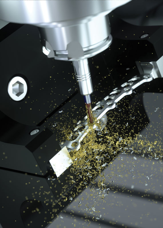 La lavorazione di una cava esalobata viene eseguita con due utensili Mikron Tool SA Agno: CrazyDrill Hexalobe e CrazyMill Hexalobe.