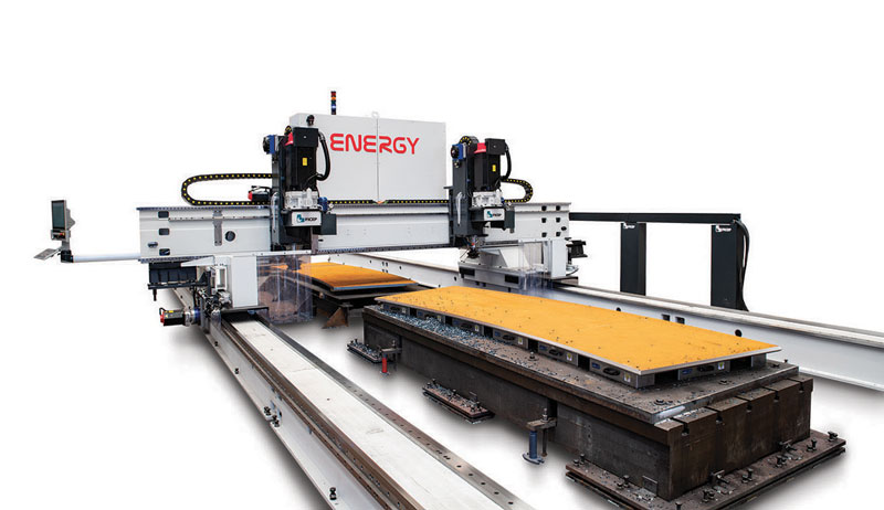 Il nuovo centro di lavoro a CNC Energy è la naturale evoluzione dei centri di lavoro gantry dedicati alla lavorazione di travi saldate per ponti.