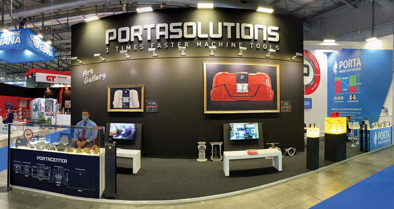 Vista dello stand Porta Solutions alla EMO di Milano di quest’anno.